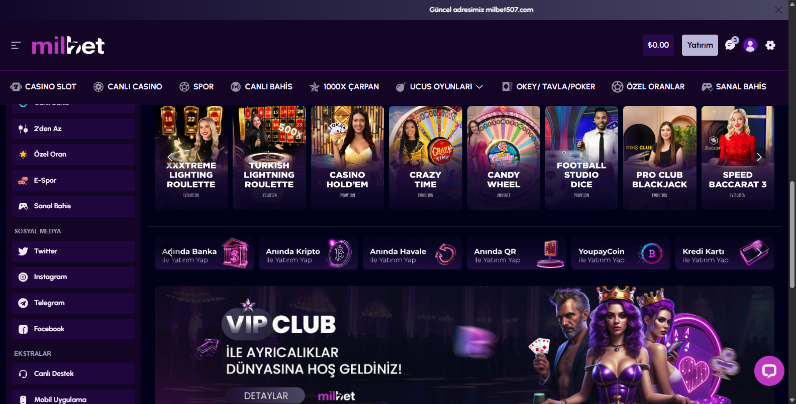 Milbet Twitter'dan Yeni Adresi Öğrenme